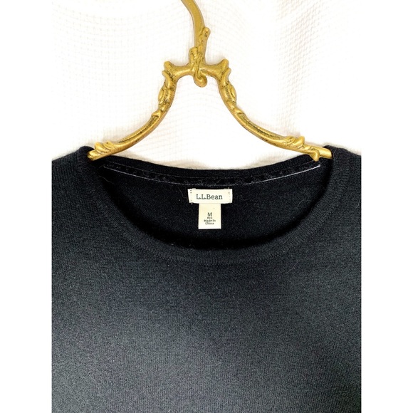 L.L. Bean 100% cashmere black pullover - Picture 3 of 3